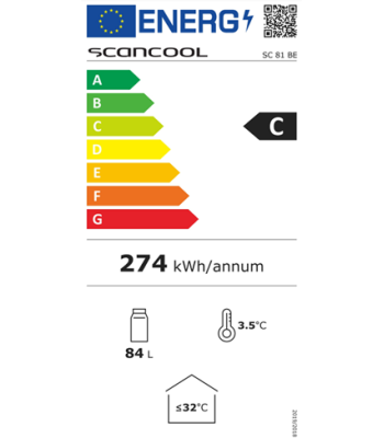 SCANDOMESTIC SC 81 BE - DISPLAYKØLER