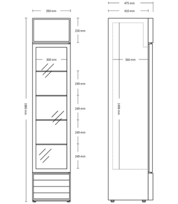 SCANDOMESTIC SD 217 BE - DISPLAYKØLER