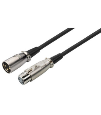Mikrofonkabel 0.7m sort - MEC-50/SW Monacor