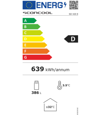 SCANDOMESTIC SD 420 E - DISPLAYKØLER