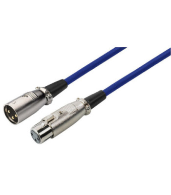 Mikrofonkabel 1m blå - MEC-100/BL Monacor