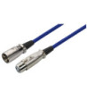 Mikrofonkabel 1m blå - MEC-100/BL Monacor