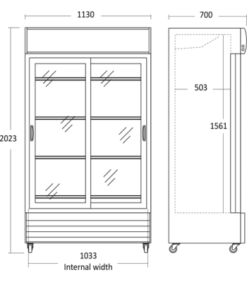 SCANDOMESTIC SD 1002 BSLE - DISPLAY KØLER