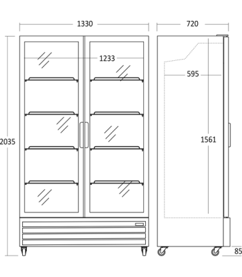 SCANDOMESTIC SD 1326 BE - DISPLAY KØLER
