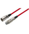 Mikrofonkabel 1m rød - MEC-100/RT Monacor