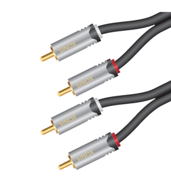 Sinox SHD Phono kabel. 3m. Sort