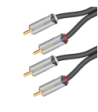 Sinox SHD Phono kabel. 3m. Sort
