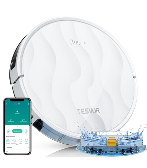 Tesvor M2 robotstøvsuger. Hvid Tesvor M2 robotstøvsuger. Hvid