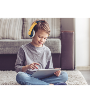 JVC HA-KD10W-Y bluetooth hovedtelefon til børn - GUL/BLÅ