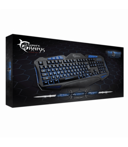 White Shark GK-1621B gamertastatur - BLÅ/SORT White Shark GK-1621B gamertastatur - BLÅ/SORT