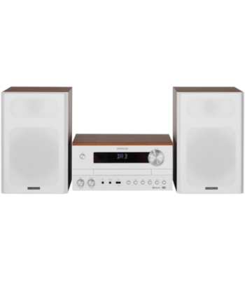 Kenwood M-820DAB DAB+ minianlæg - HVID/TRÆLOOK