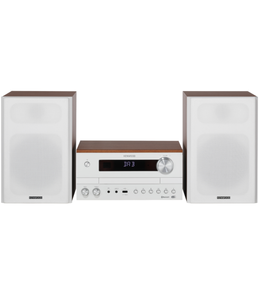 Kenwood M-820DAB DAB+ minianlæg - HVID/TRÆLOOK