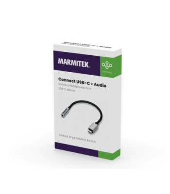 Marmitek USB-C til minijack adapter