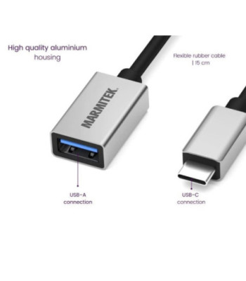 Marmitek USB-C til USB A 3.0 adapter