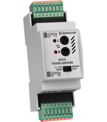 MONACOR Forstærker 2x15W DIN - EPS32