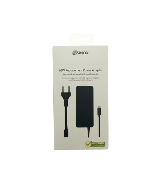 Sinox PC USB C 65W strømforsyning Sinox PC USB C 65W strømforsyning