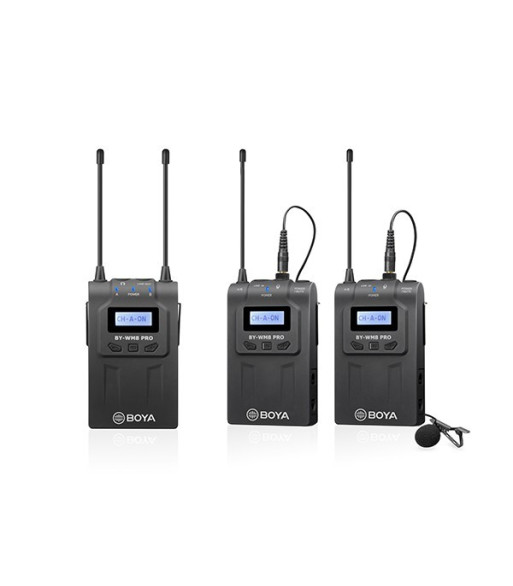 BOYA - Trådløs mikrofonsystem - 2 bodypack sendere + modtager