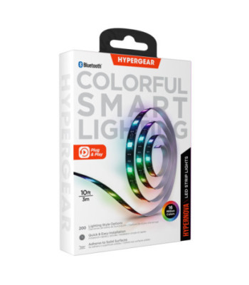 Hypergear Hypernova BT Led Strip - 10 Fod (3 Meter) Multi-Farve