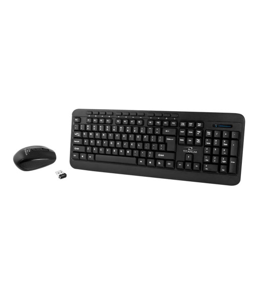 Titanium AKRON Tastatur og mus-sæt Trådløs Titanium AKRON Tastatur og mus-sæt Trådløs