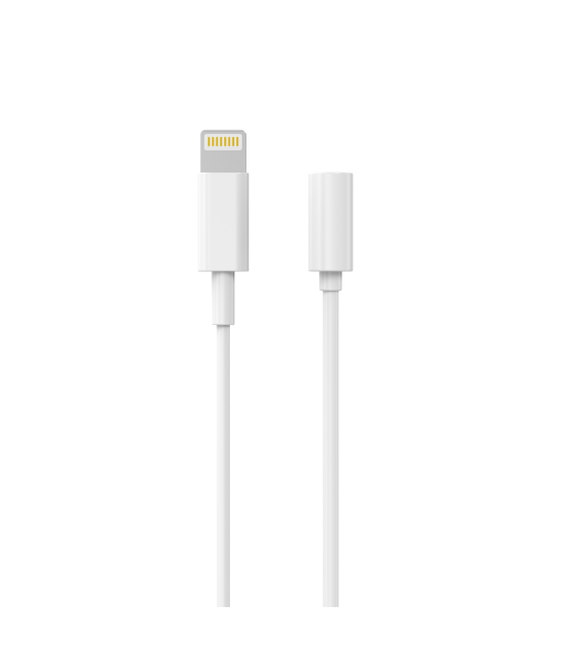 Sinox PRO Lightning Jack adapter m/original Apple chip. 0,15m. Hvid Sinox PRO Lightning Jack adapter m/original Apple chip. 0,15m. Hvid