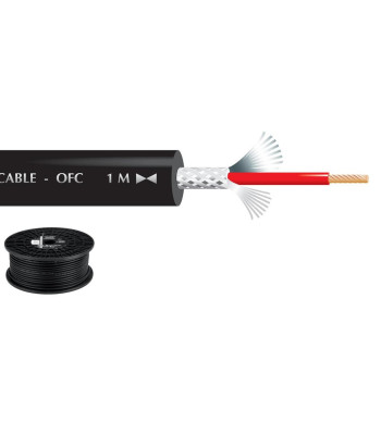 Mikrofonkabel 100m sort - MLC-150/SW Monacor