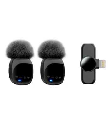 Lippa Dual Wireless Wind Protected Microphone With Lightning Connector