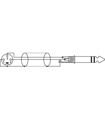 Jack-XLR kabel 2m - MEL-202/SW Monacor