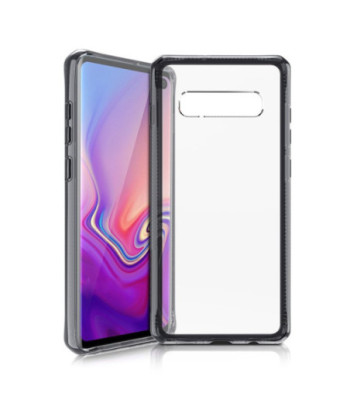 ITSKINS HYBRID CLEAR cover til Samsung Galaxy S10+®. Sort og gennemsigtig