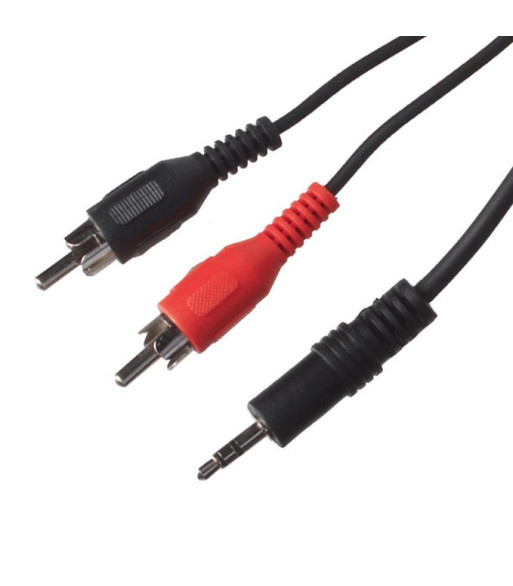 Sinox One mini jack til phono kabel. 10m. Sort Sinox One mini jack til phono kabel. 10m. Sort