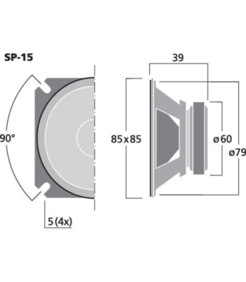 3´´ højttaler - SP-15 MONACOR