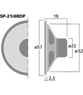 Højttaler - SP-21/4RDP MONACOR
