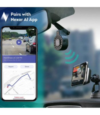 1080P Nexar WiFi Dashcam Til Fast Montering På Forrude Inkl. 16GB Micro SD Kort