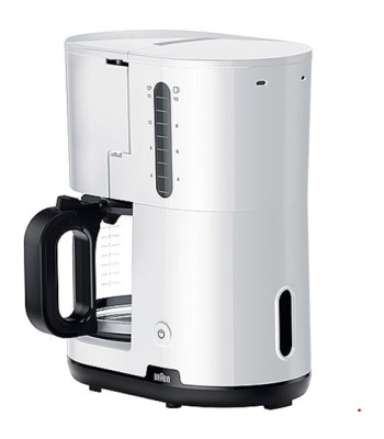 Braun KF1100WH, hvid - Kaffemaskine
