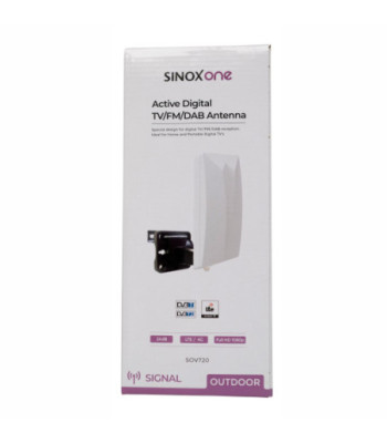 Sinox One digital radio og TV udeantenne. Hvid