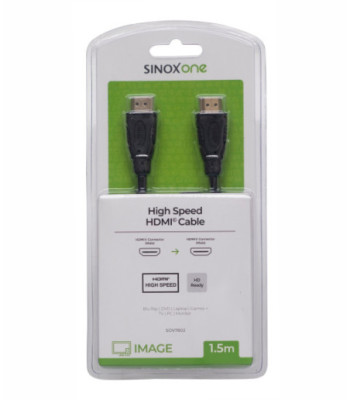 Sinox One HDMI kabel. 1,5m. Sort