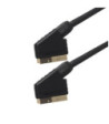 Sinox One Scart kabel. 0,75m. Sort