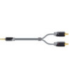 Sinox 3,5mm mini jack til phono kabel. 10m. Grå/sort