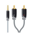 Sinox 3,5mm mini jack til phono kabel. 10m. Grå/sort
