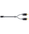 Sinox 3,5mm mini jack til phono kabel. 1m. Grå/sort