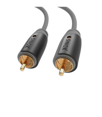 Sinox digitalt coaxial kabel. 1m. Grå/sort