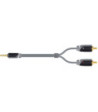 5mm mini jack til phono kabel. 10m. Grå/sort
