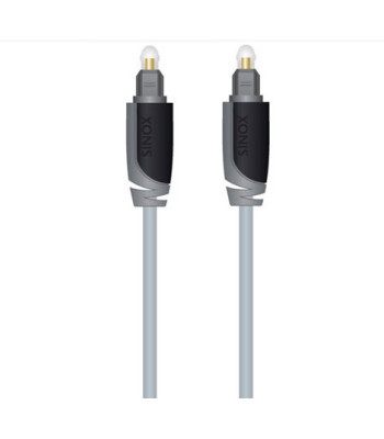 Sinox optisk kabel. 10m. Grå/sort