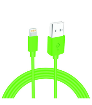 Sinox iMedia Lightning kabel m/original Apple chip. 1m. Grøn