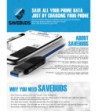 ITSKINS SAVEBUDS smartphone lader og backup kabel. Micro-USB