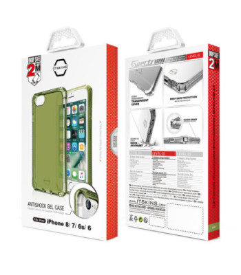 ITSKINS SPECTRUM CLEAR cover til iPhone 8 / 7 / 6s / 6®. Olivengrøn