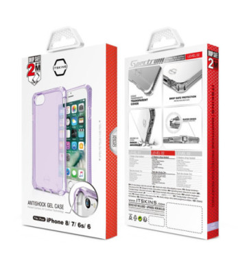 ITSKINS SPECTRUM CLEAR cover til iPhone 8 / 7 / 6s / 6®. Lilla