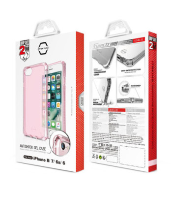 ITSKINS SPECTRUM CLEAR cover til iPhone 8 / 7 / 6s / 6®. Lyserød