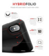 ITSKINS HYBRID FOLIO cover til iPhone XS / X®. Sort og rød med genanvendt læder
