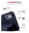ITSKINS HYBRID FOLIO cover til iPhone XS / X®. Navy blå med genanvendt læder