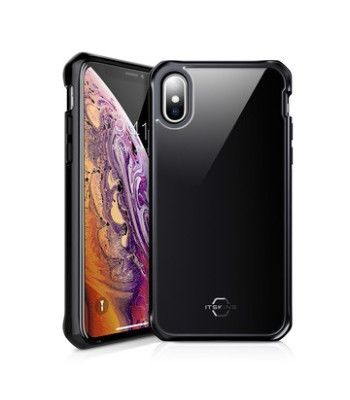 ITSKINS HYBRID GLASS cover til iPhone XS / X®. Sort